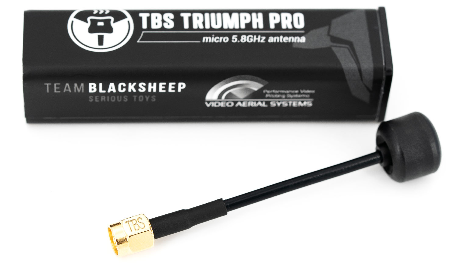 VAS (Video Aerial Systems) Triumph Pro 5.8GHz RHCP V3 Yüksek Kazançlı 5.8GHz FPV Drone Anteni (Ultra Compact Stubby)