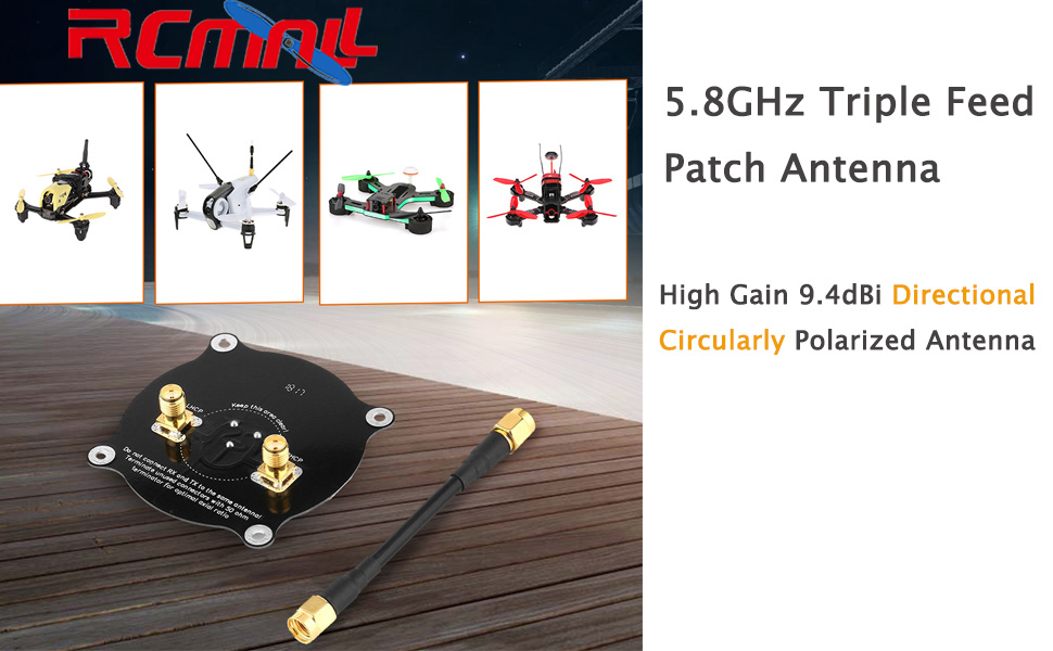 Foxeer Singularity 5.8GHz Directional Patch V7 Yüksek Kazançlı 5.8GHz FPV Drone Anteni (SMA High Gain)