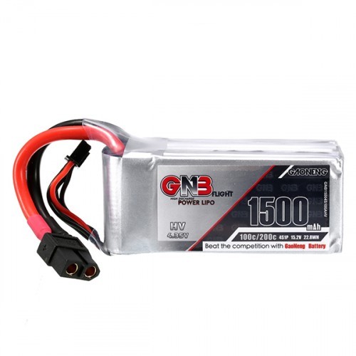 GNB (Gaoneng) Black Series 1500mAh 4S 100C PRO Yüksek Deşarjlı LiPo Drone Bataryası (XT60 Plug)