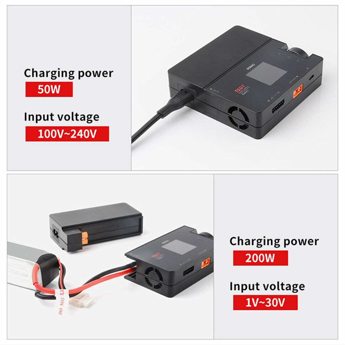 ToolkitRC 608AC Smart Pocket Charger 200W PRO Akıllı Dengeleyici LiPo Şarj Cihazı (Detachable Power Supply)