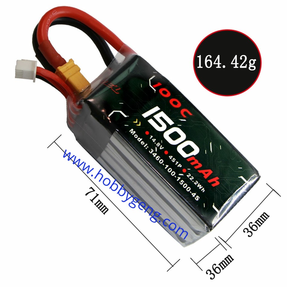 Auline Black Series 1500mAh 4S 100C V2 Yüksek Deşarjlı LiPo Drone Bataryası (XT60 Plug)