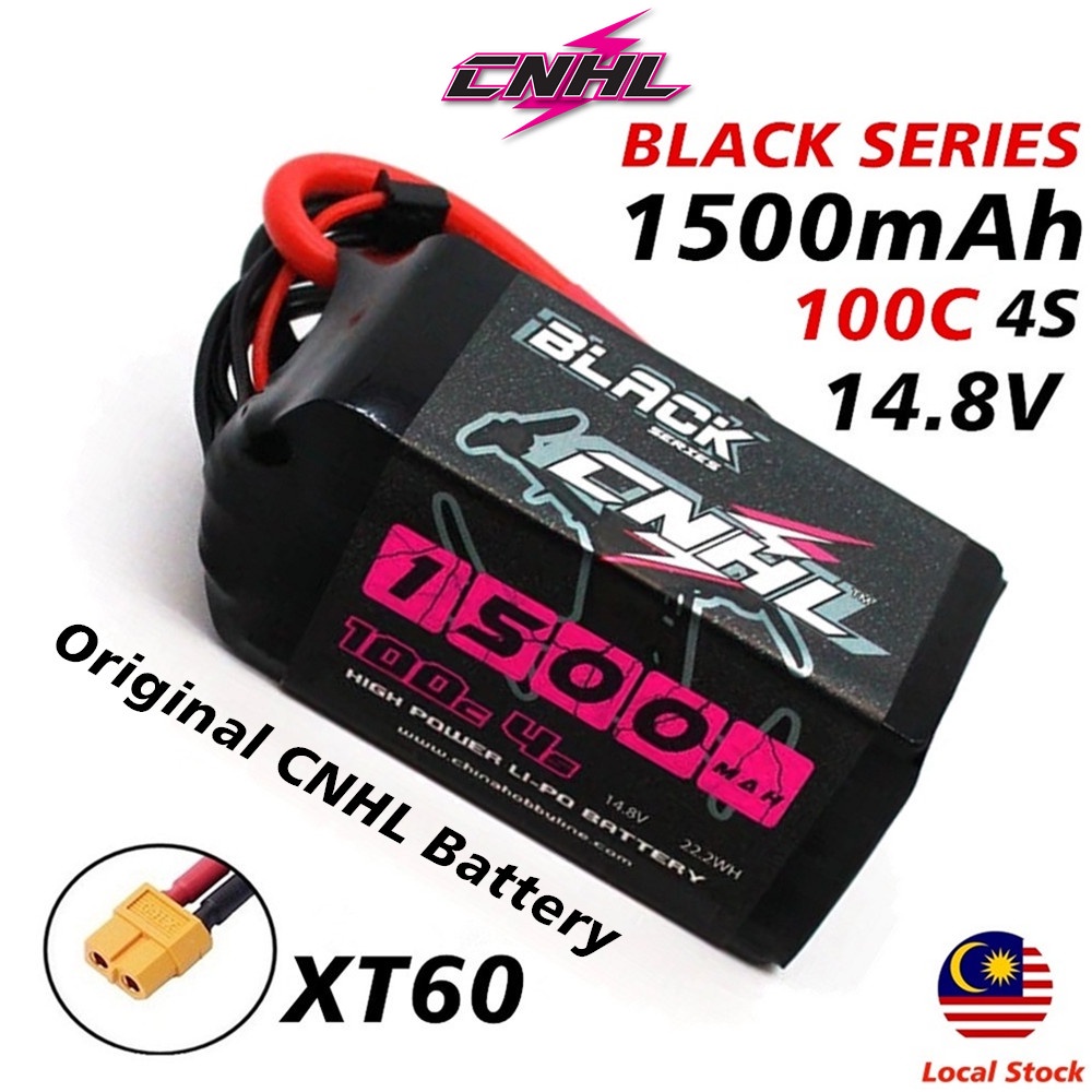 CNHL Black Series 1500mAh 4S 100C V4 Yüksek Deşarjlı LiPo Drone Bataryası (XT60 Plug)