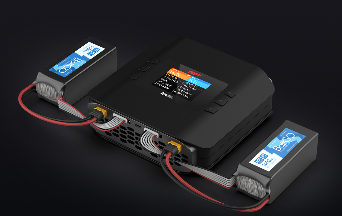 Auline K4 Smart Dual Channel AC/DC Charger V6 Akıllı Dengeleyici LiPo Şarj Cihazı (Dual Output)