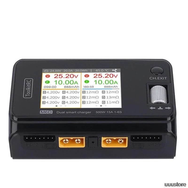 Tattu M6D Dual Smart Charger 500W V6 Akıllı Dengeleyici LiPo Şarj Cihazı (USB Fast Charge)