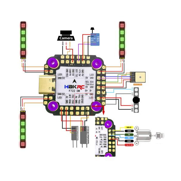 SpeedyBee F722 Mini AIO 40A V2 FPV Uçuş Kontrol Kartı (20x20mm)