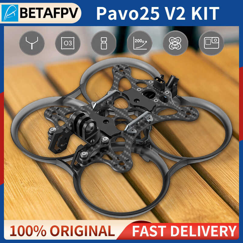 GEPRC Pavo25 V2 Cinewhoop V2 Karbon Fiber FPV Drone Gövde Çerçeve Kiti (Injection Molded Ducts)