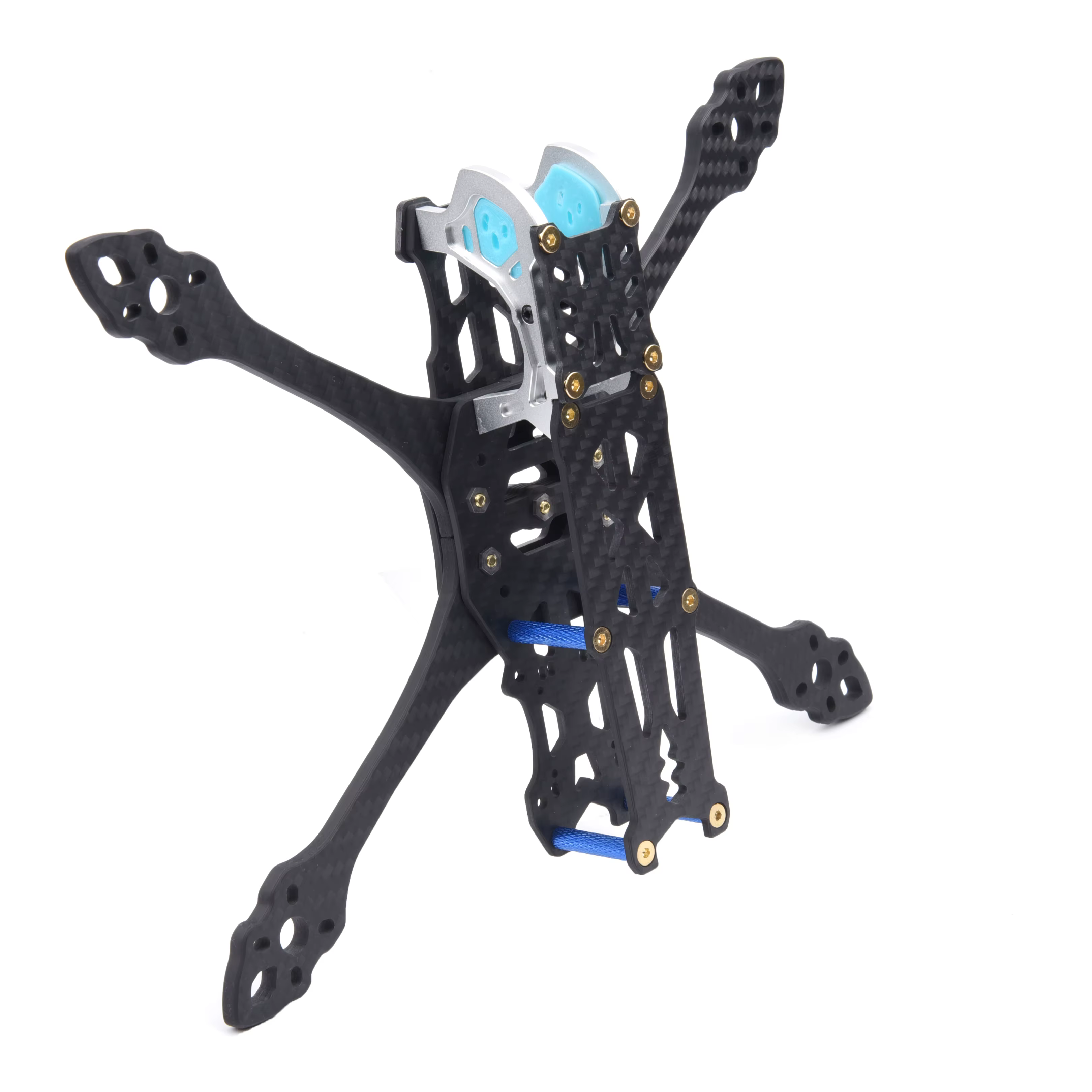 Flywoo Mark5 O3 Freestyle V3 Karbon Fiber FPV Drone Gövde Çerçeve Kiti (7075 Aluminium Camera Cage)