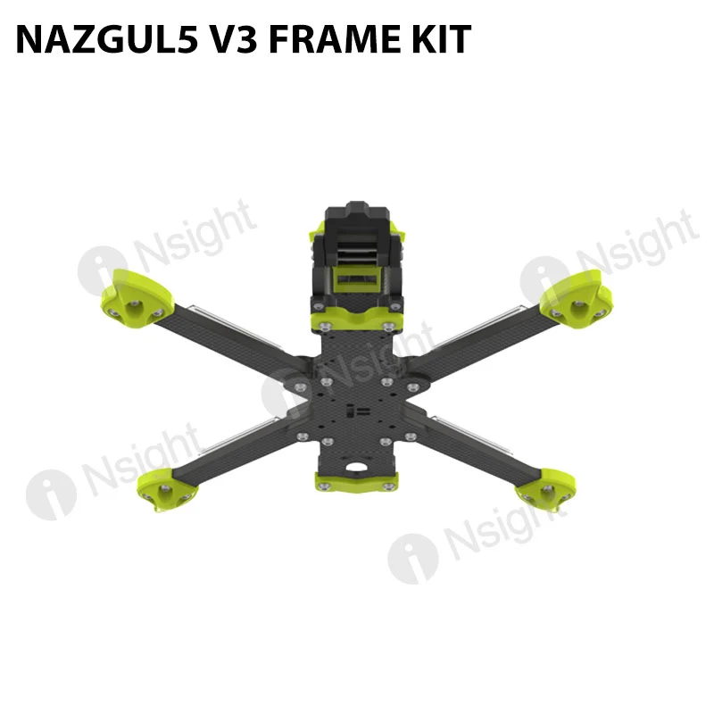 Flywoo Nazgul5 V3 HD 5-Inch V6 Karbon Fiber FPV Drone Gövde Çerçeve Kiti (3K Carbon Fiber)