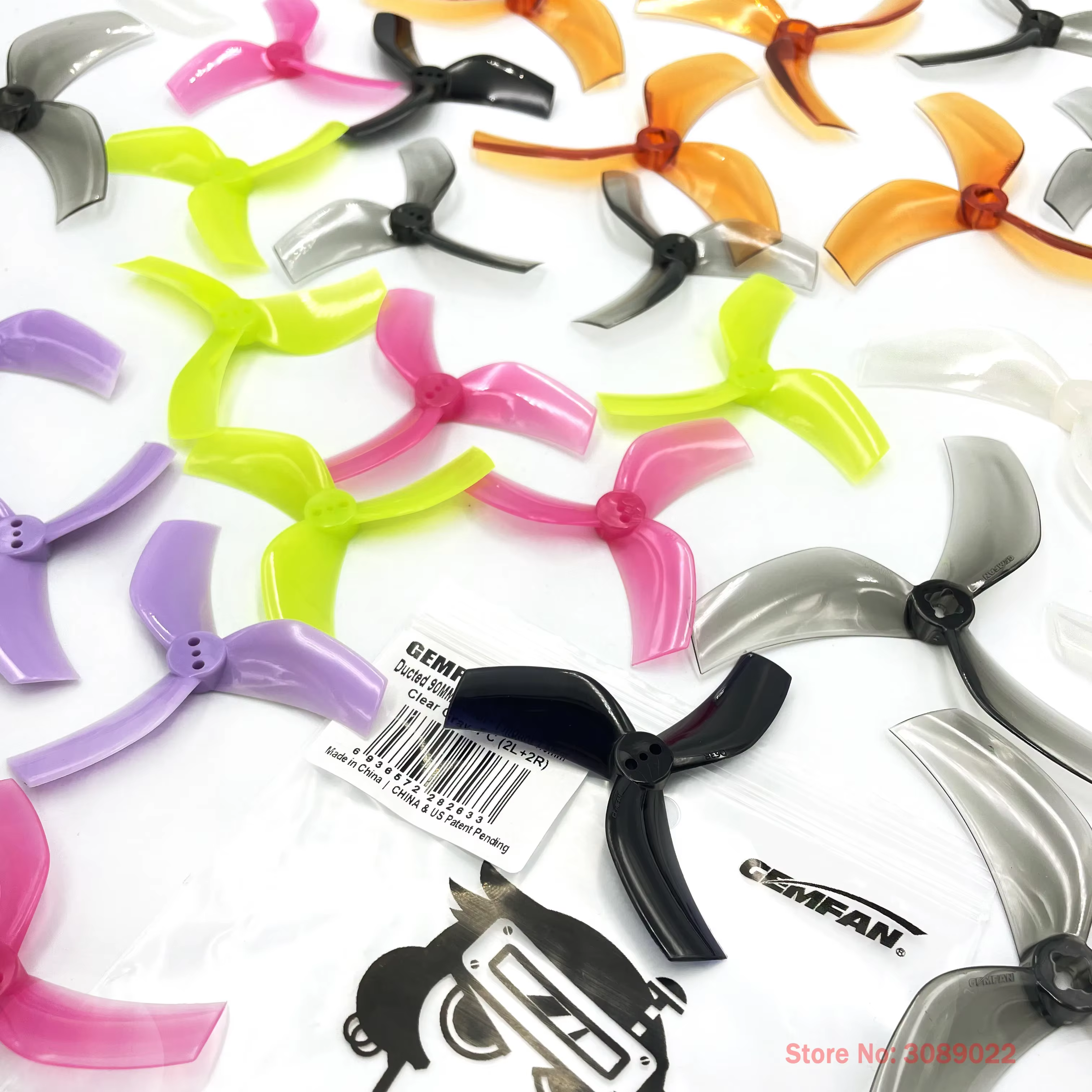 Dalprop Cinewhoop D90S Ducted V3 3 Kanatlı Dayanıklı FPV Drone Pervanesi (Clear Black - 4'lü Set)