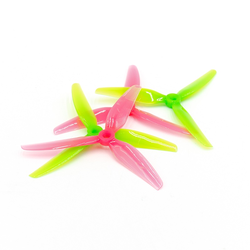 HQProp Ethix S3 Watermelon V5 3 Kanatlı Dayanıklı FPV Drone Pervanesi (Watermelon Pink/Green - 4'lü Set)