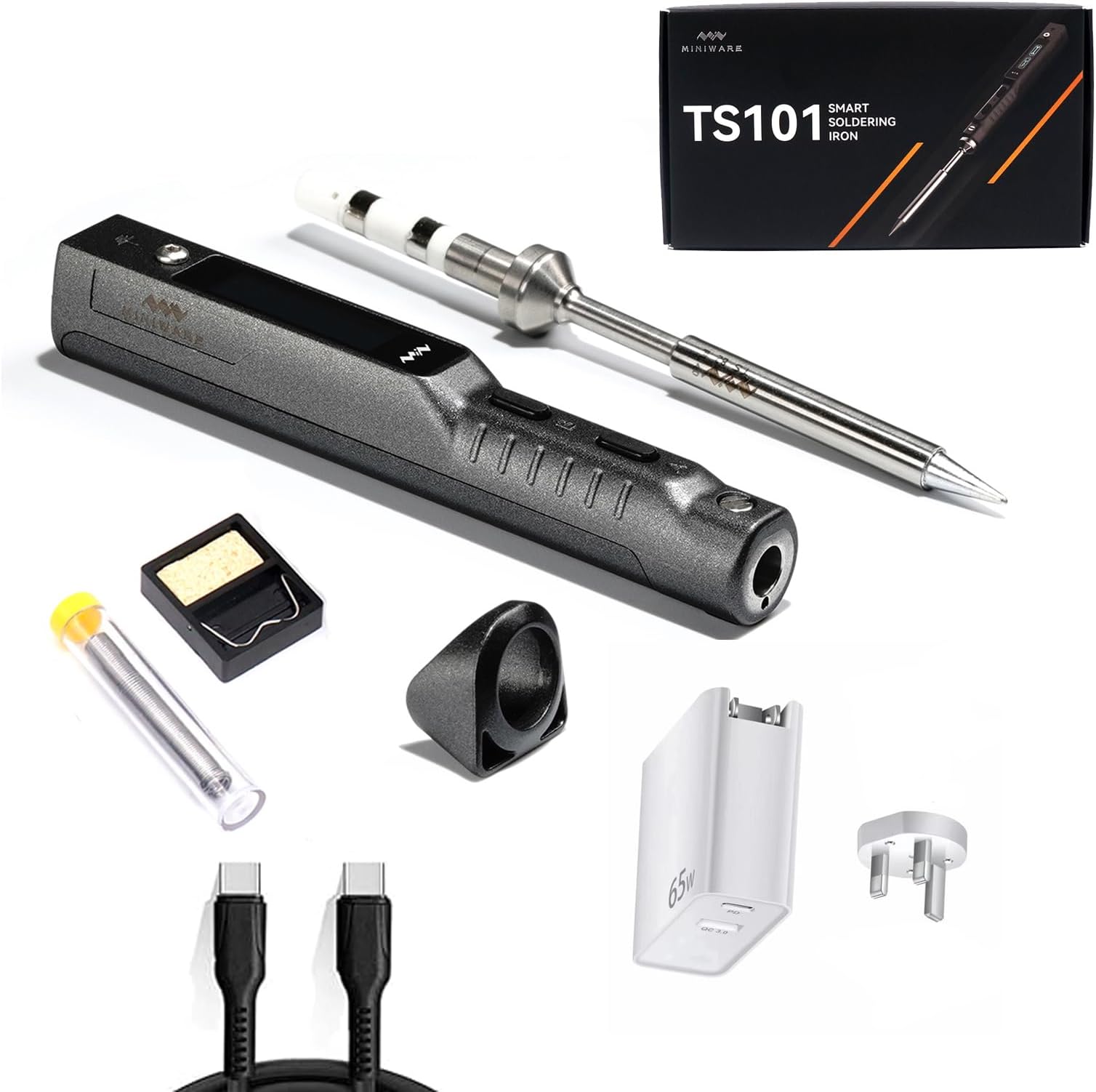 Ethix TS101 Smart Digital  65W V5 Akıllı Dijital Taşınabilir Havya Seti (OLED Screen & Temperature Control)