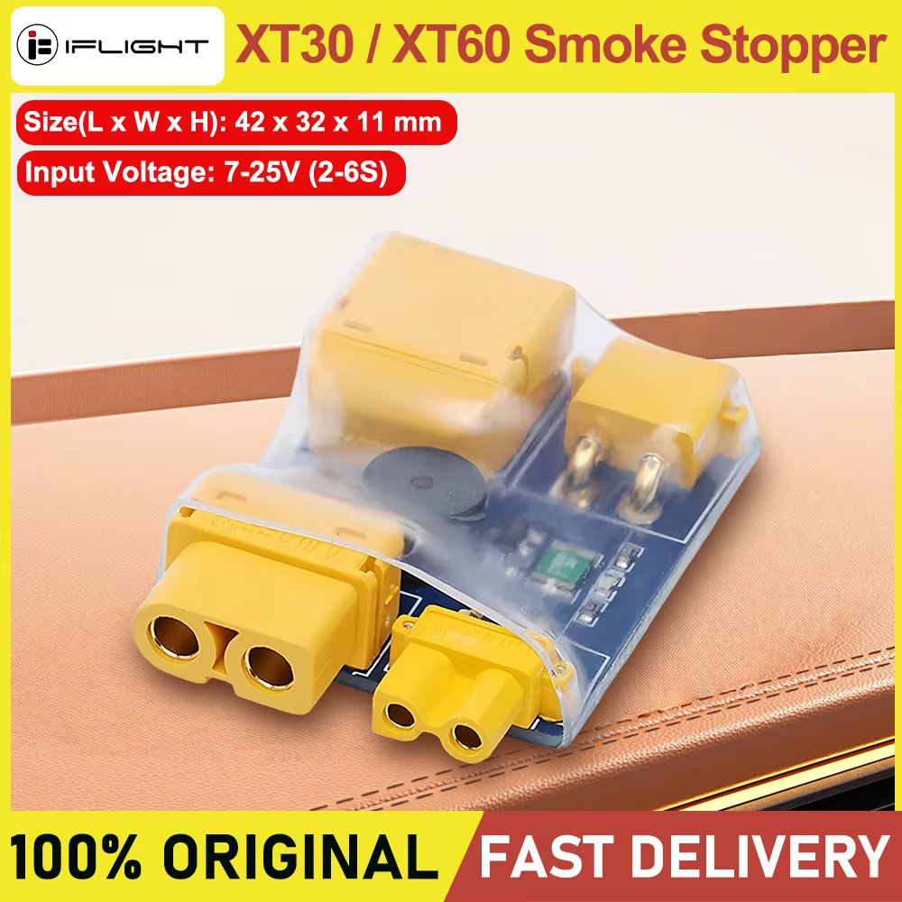 RDQ Smart Smoke Stopper XT60 & XT30 V5 Kısa Devre ve Ters Kutup Koruma Sigortası (Dual Connector)