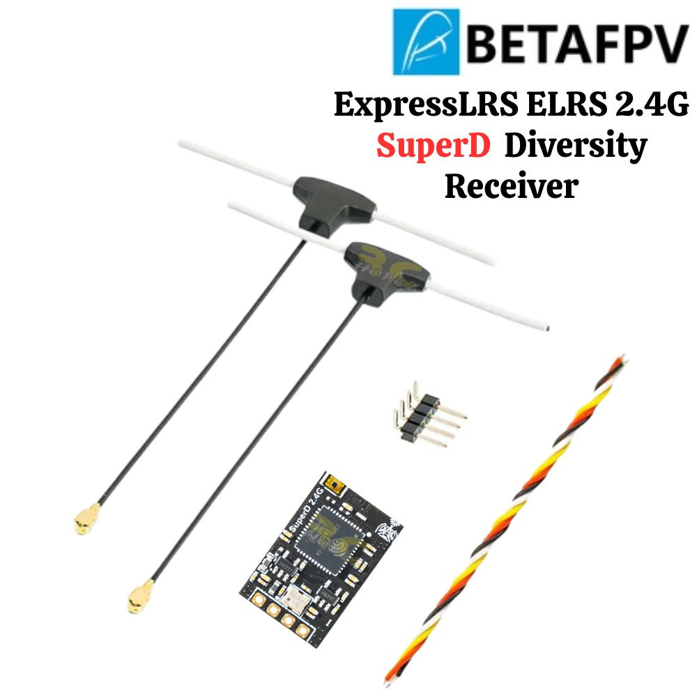 Jumper SuperD ELRS 2.4GHz Diversity V2 FPV Kumanda Alıcısı (Dual T-Antenna)