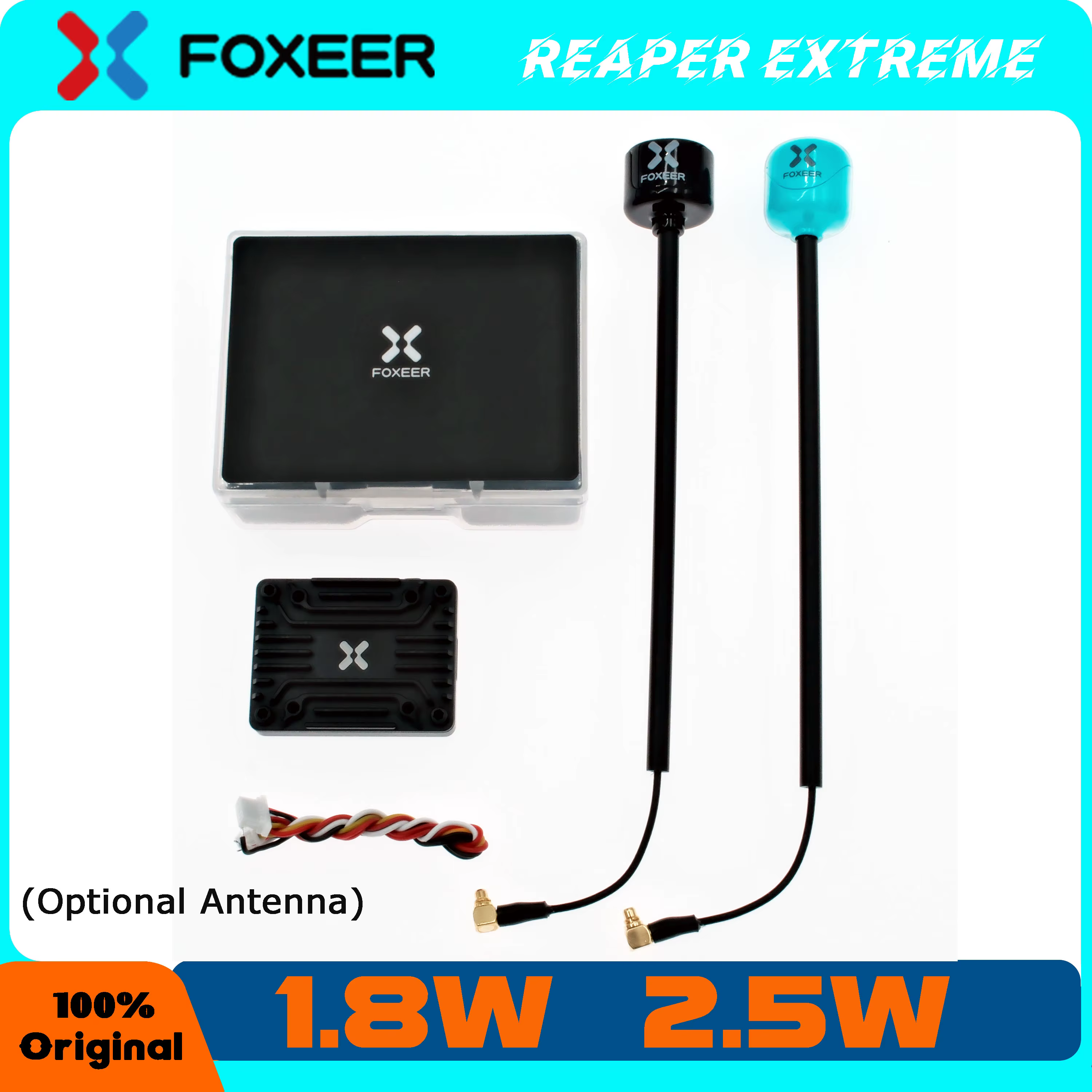 RushFPV Reaper Extreme 2.5W V6 5.8GHz FPV Video Verici VTX (Aluminium Heatsink)